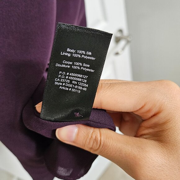 Aritzia Babaton Burgundy Silk Bennet Dress - Picture 3 of 4